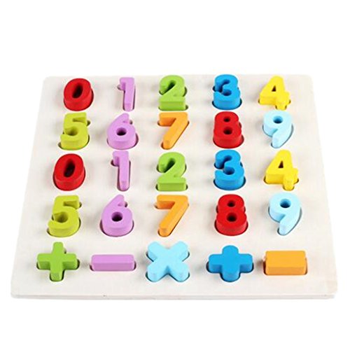 HLDIY Skillful Wooden Stereo Digital Letters Hand Plate Number Jigsaw Puzzle