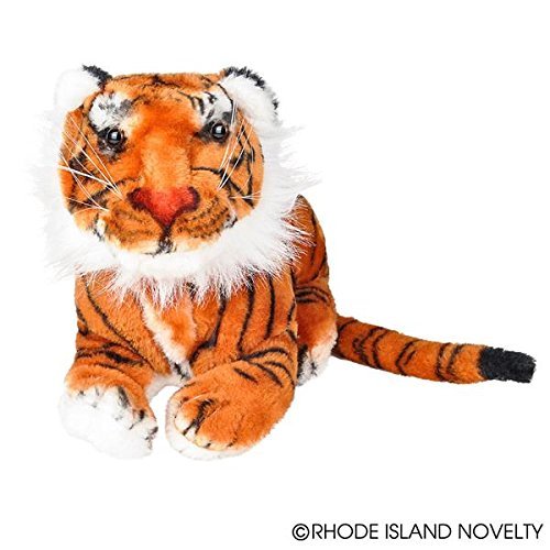 One Realistic Stuffed Animal Plush Tiger In Laying Position - 15