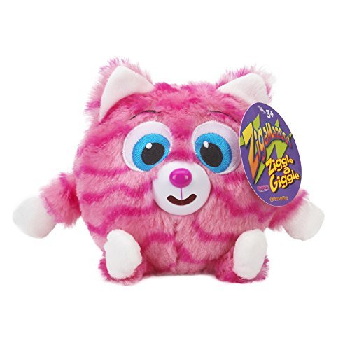 Zigamazoo New Snuggables Ziggle and Giggle Soft Teddy Toy 3 Pink Cat by Zigamazoo