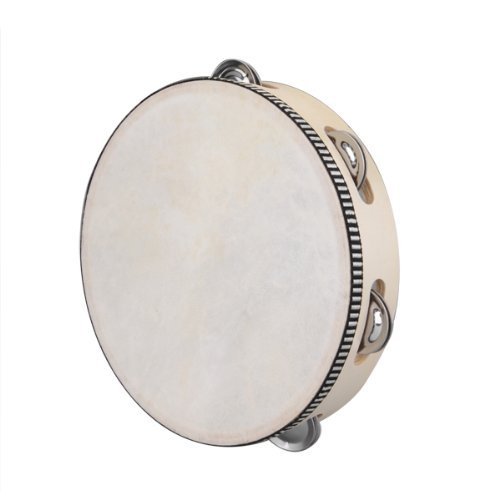 Dcolor 8 Musical Tambourine Tamborine Drum Round Percussion Gift for KTV Party