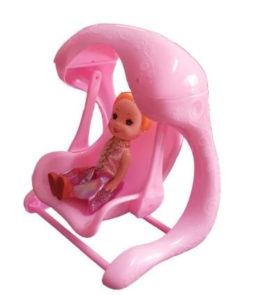 BDR Trading Kids play house toys Doll Accessories Handmade Dolls Plastic Swing chairs For Barbie DollsKali dolls DOLL NOT INCLUDED