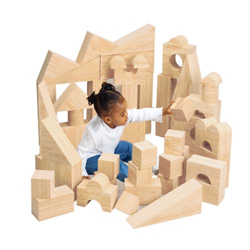 Super-Size 56 pc Wood-Look Foam Blocks For Kids