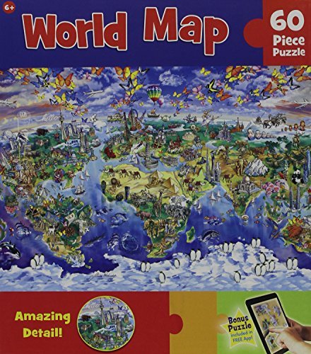 Masterpieces World Map Puzzle 60-Piece by MasterPieces