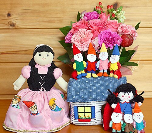 Cloth picture book cloth toys Playhouse makeover doll Snow White and the Seven Dwarfs puppet two points gift set of Snow White series cloth