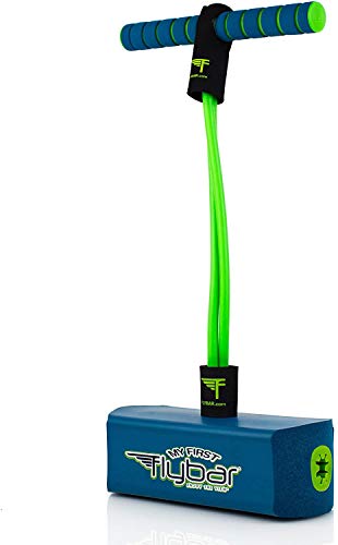 Flybar My First Foam Pogo Jumper for Kids Fun and Safe Pogo Stick Durable Foam and Bungee Jumper for Ages 3 and up Toddler Toys Supports up to 250lbs (Blue)