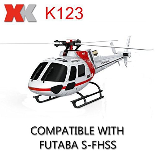 Pink Lizard XK K123 6CH Brushless AS350 Scale 3D6G System RC Helicopter BNF