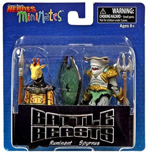 Battle Beasts Comic Book Heroes MiniMates Ruminant Spyrnus Minifigure 2-Pack